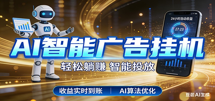 智能广告挂机新时代，利用碎片化时间实现稳定被动收益，AI帮你持续盈利-孔明聊项目