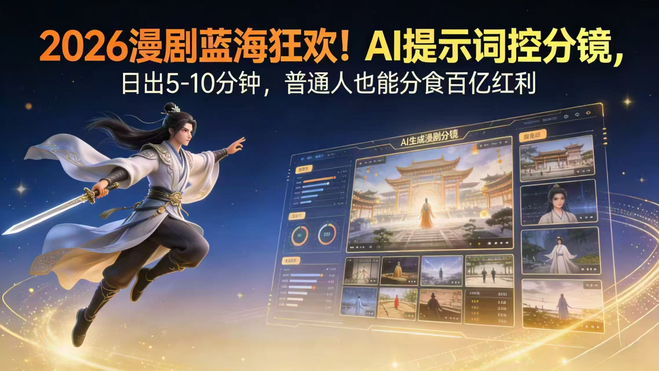 2026漫剧红利实锤！ AI 提示词控分镜， 普通人也能轻松月入过万-孔明聊项目