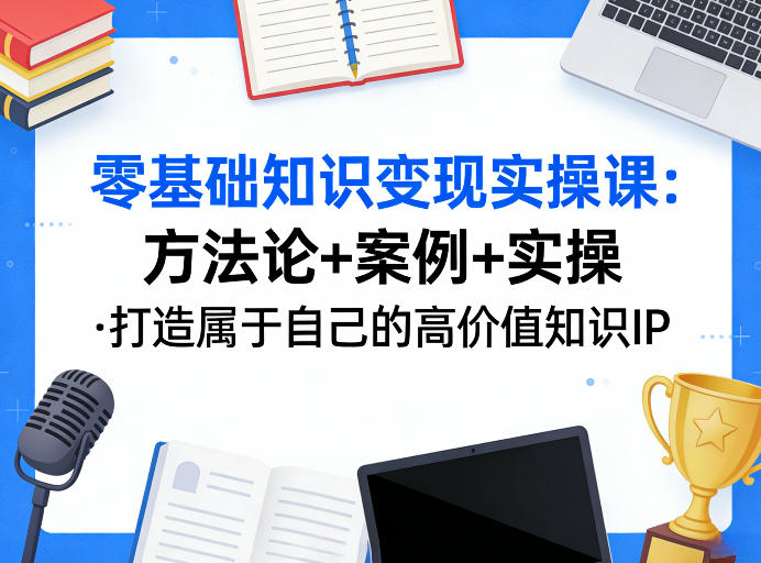 零基础知识变现实操课，方法论+案例+实操，打造属于自己的高价值知识IP-孔明聊项目