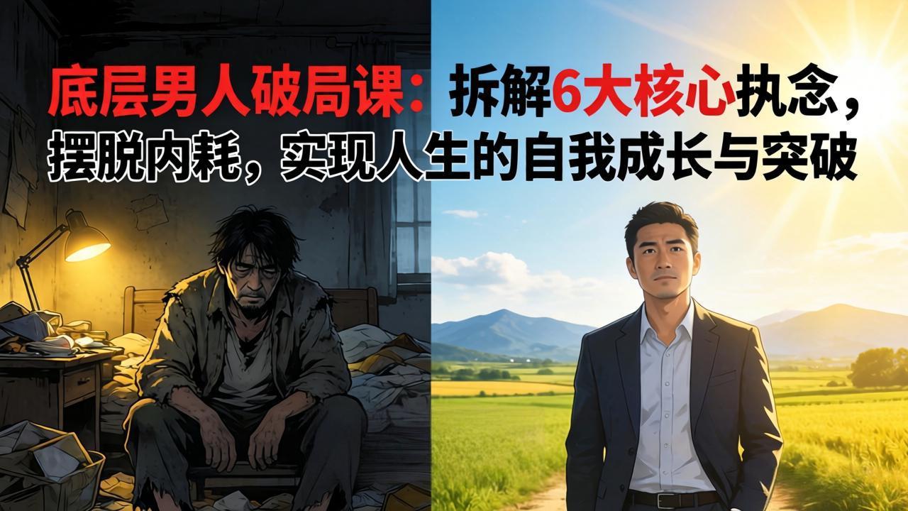 付费文章：底层男人破局课：拆解 6 大核心执念，摆脱内耗，实现人生的自我成长与突破-孔明聊项目