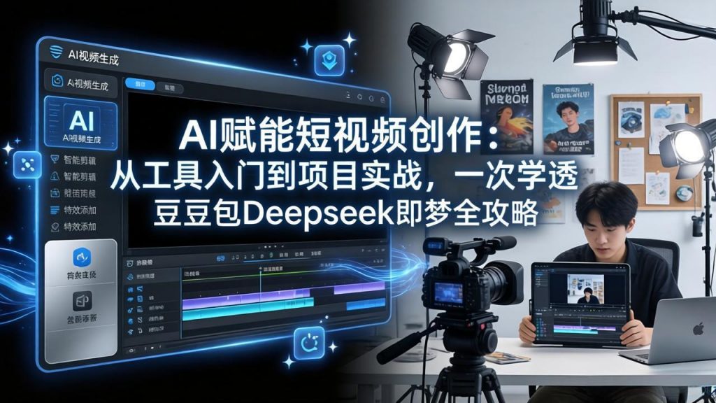 AI赋能短视频创作：从工具入门到项目实战，一次学透豆包Deepseek即梦全攻略-孔明聊项目
