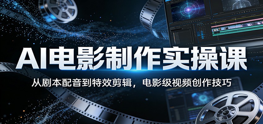 AI电影制作实操课：从剧本配音到特效剪辑，电影级视频创作技巧-孔明聊项目
