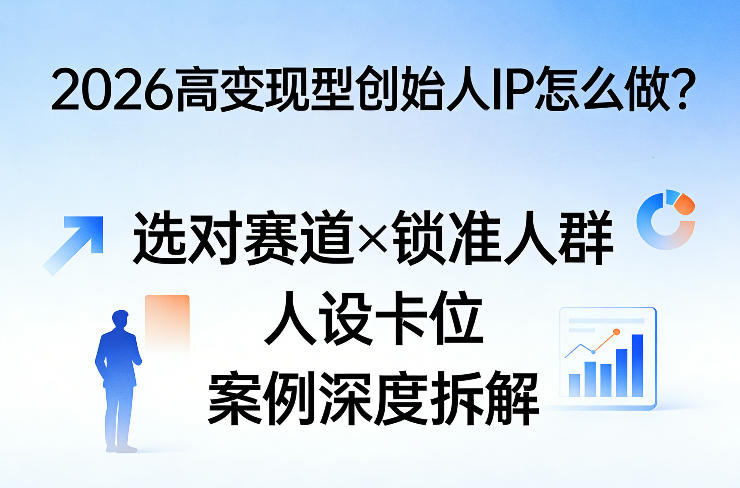 2026高变现型创始人IP怎么做？选对赛道×锁准人群×人设卡位×案例深度拆解-孔明聊项目