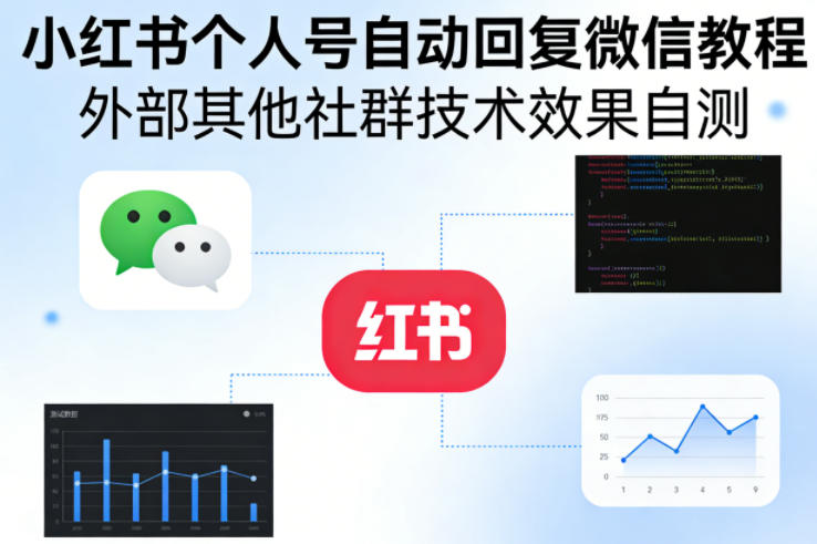 小红书个人号自动回复微信教程，外部其他社群技术，效果自测-孔明聊项目