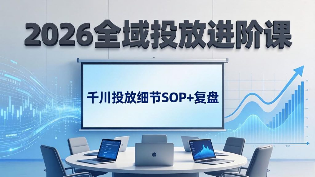 2026全域投放进阶课：杭州线下3天实战，千川投放细节SOP+复盘，撬动自然流量-孔明聊项目