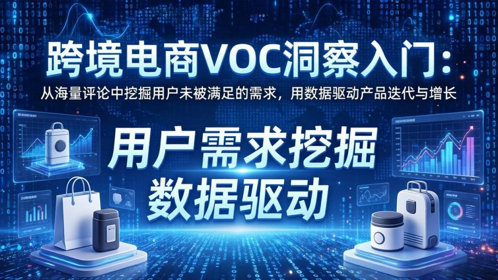 跨境电商VOC洞察入门：从海量评论中挖掘用户未被满足的需求，用数据驱动产品迭代与增长-孔明聊项目