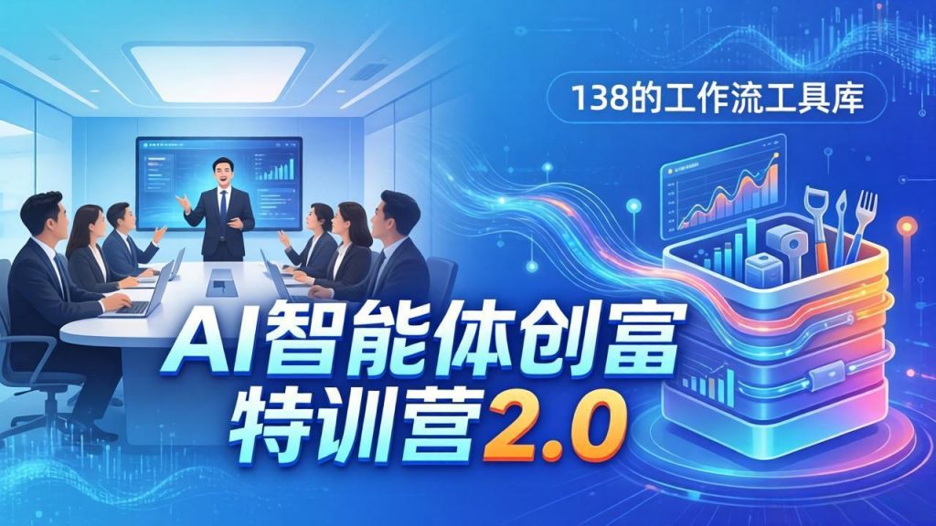 AI智能体创富训练营2.0：3天闭门直播+视频课+工具库，从0到1搭建智能体附138个工作流-孔明聊项目
