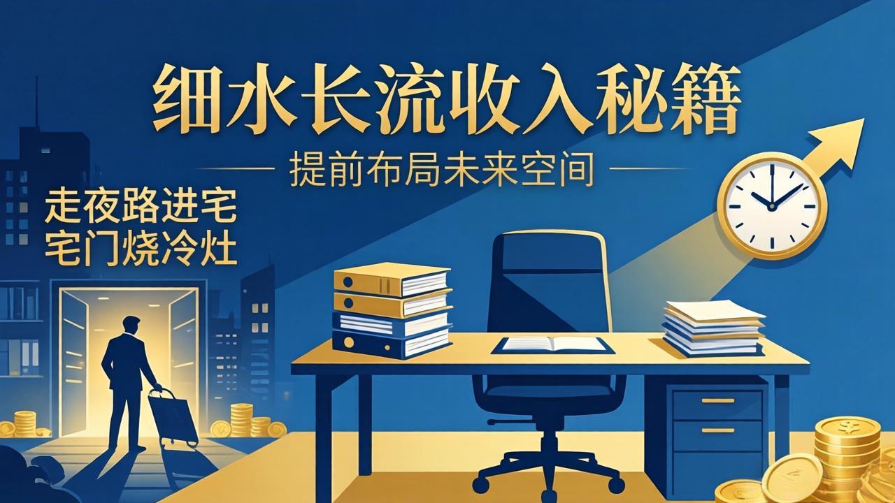 某付费文章：细水长流收入秘籍：走夜路进宅门烧冷灶，提前布局未来空间-孔明聊项目