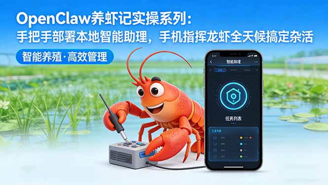 OpenClaw养虾记实操系列-更新：手把手部署本地智能助理，手机指挥龙虾全天候搞定杂活-孔明聊项目