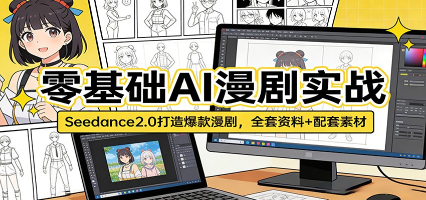 零基础AI漫剧实战：Seedance2.0打造爆款漫剧，全套资料+配套素材-孔明聊项目
