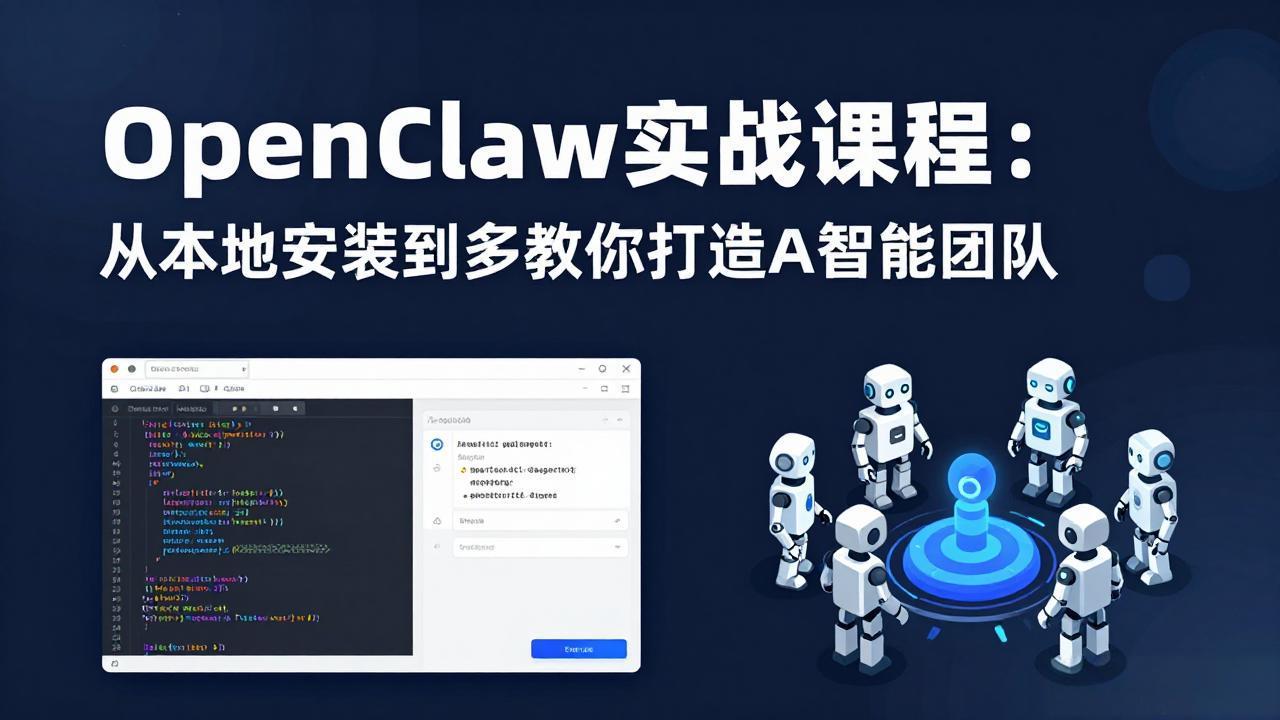 OpenClaw实战课程：从本地安装到多Agent协同，手把手教你打造AI智能团队-孔明聊项目