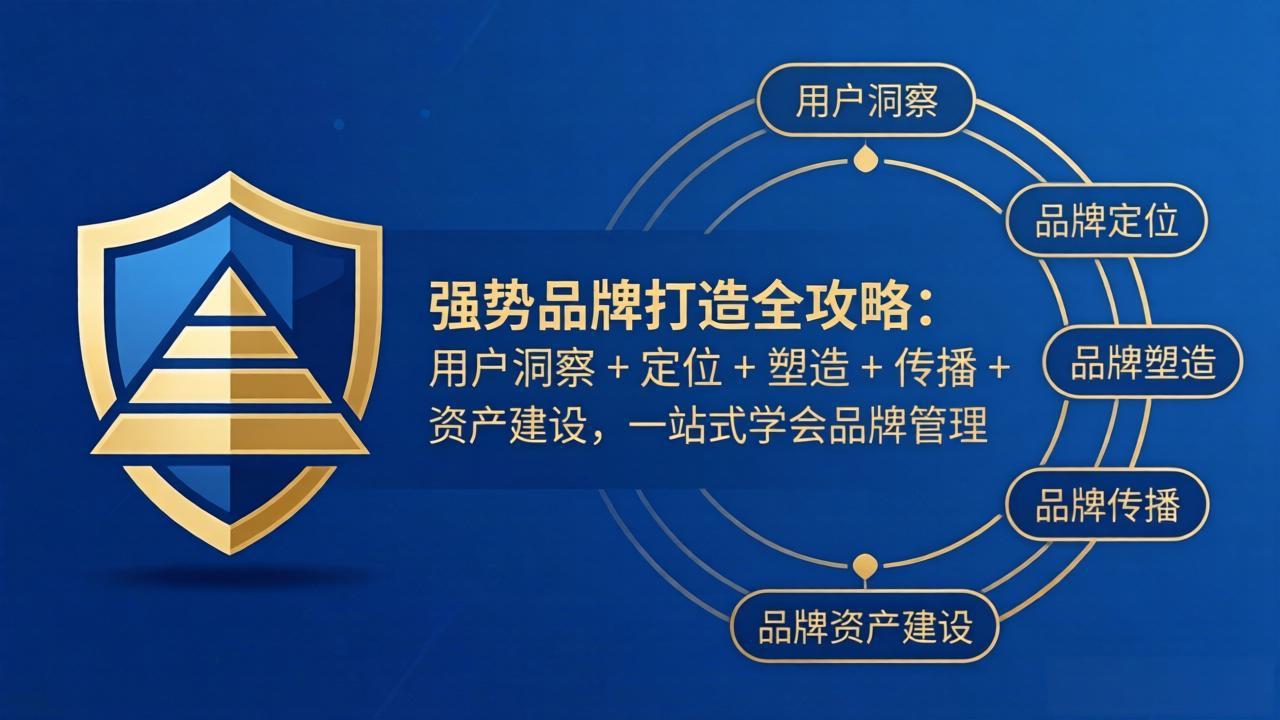 强势品牌打造全攻略：用户洞察 + 定位 + 塑造 + 传播 + 资产建设，一站式学会品牌管理-孔明聊项目