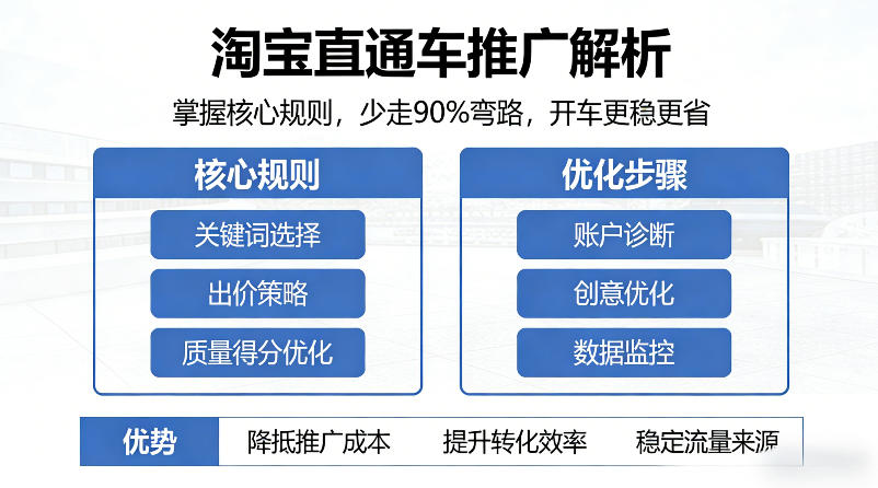 淘宝直通车推广解析，掌握核心规则，少走90%弯路，开车更稳更省-孔明聊项目
