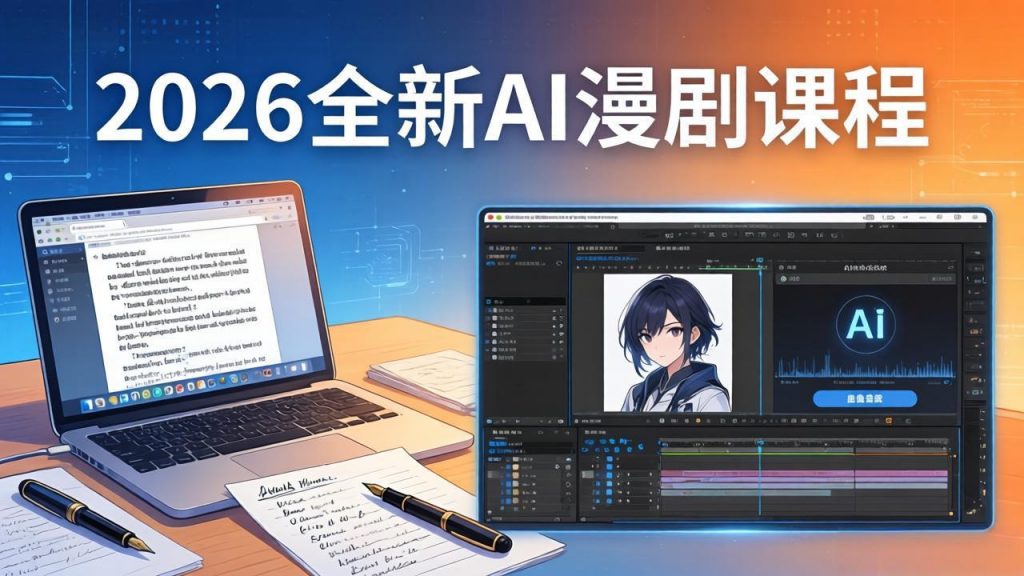 2026全新AI漫剧课程：覆盖创作全链路，教你写作分镜剪辑配音一站式打造漫剧作品-孔明聊项目