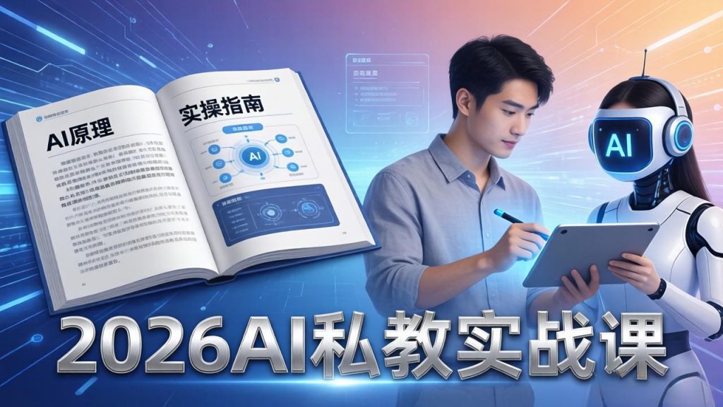 2026AI私教实战课：从AI原理到全场景实操，零基础学会用AI提效+单人单干创业-孔明聊项目