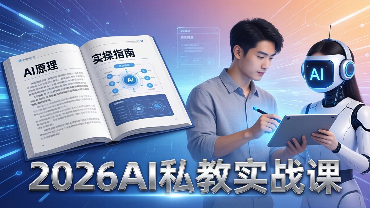 2026AI私教实战课：从AI原理到全场景实操，零基础学会用AI提效+单人单干创业-孔明聊项目