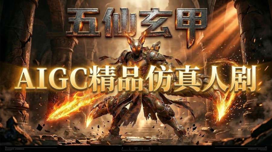AIGC精品仿真人短剧教学，以五仙玄甲风为例展示保姆级实操教学-孔明聊项目