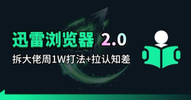 迅雷浏览器项目2.0_拆个大佬周1W的打法-孔明聊项目