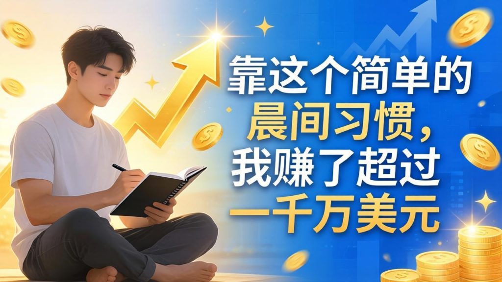 付费文章：靠这个简单的晨间习惯，我赚了超过一千万美元-孔明聊项目
