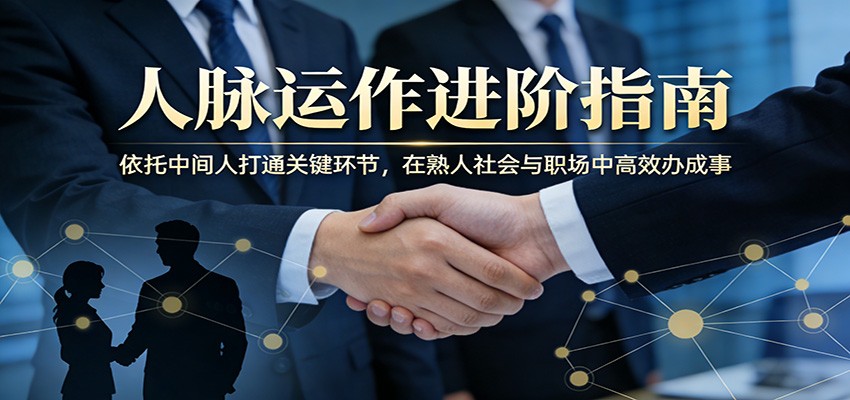 付费文章：人脉运作进阶指南，依托中间人打通关键环节，在熟人社会与职场中高效办成事-孔明聊项目