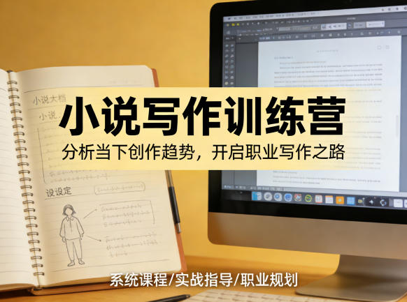 小说加写作训练营，带你分析如何在当下脱颖而出，开启你的职业创作之路-孔明聊项目
