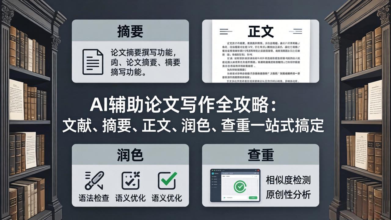 AI辅助论文写作全攻略：文献、摘要、正文、润色、查重一站式搞定-孔明聊项目