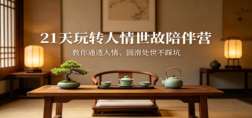 21天玩转人情世故陪伴营：教你通透人情、圆滑处世不踩坑-孔明聊项目