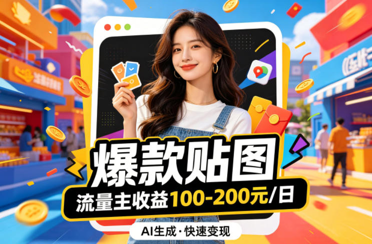 借助AI生成爆款贴图做公众流量主，当日收益100-200-孔明聊项目