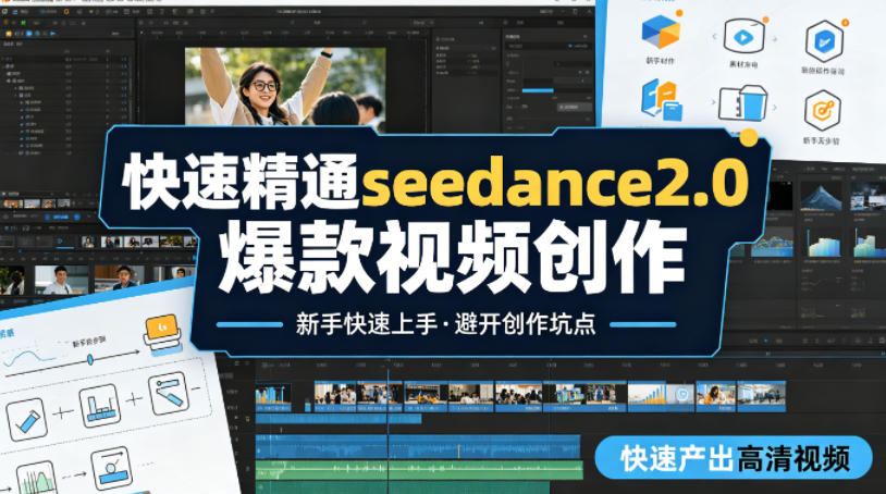 快速精通seedance2.0爆款视频创作，快速产出高清视频，避开大量创作坑点，新手也能快速上手-孔明聊项目