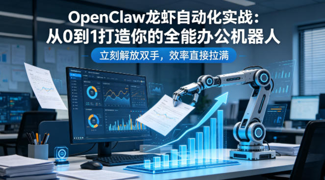 OpenClaw龙虾自动化实战：从0到1打造你的全能办公机器人，立刻解放双手，效率直接拉满-孔明聊项目