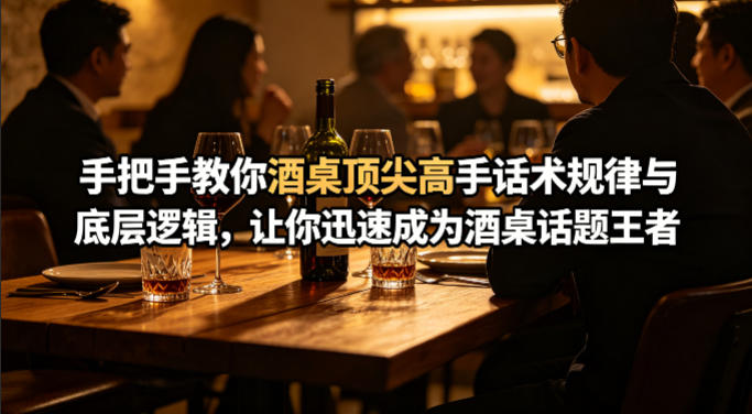 付费文章：手把手教你酒桌顶尖高手话术规律与底层逻辑，让你迅速成为酒桌话题王者(二十年全网独家经验分享)-孔明聊项目