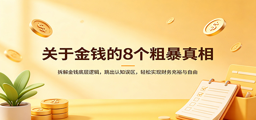 关于金钱的8个粗暴真相：拆解金钱底层逻辑，跳出认知误区，轻松实现财务充裕与自由-孔明聊项目