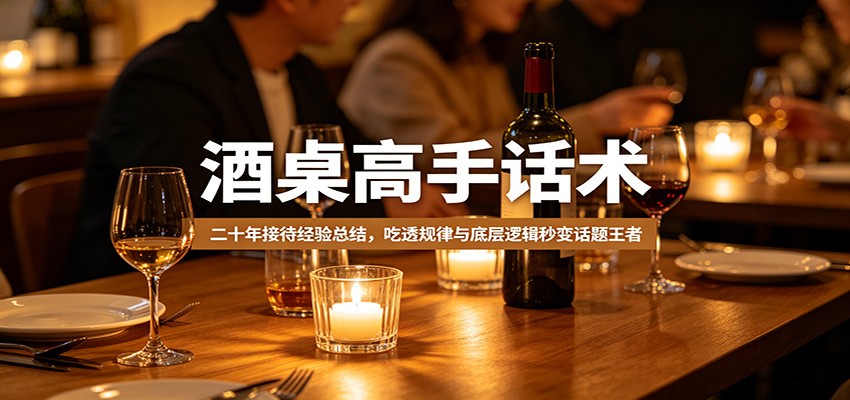 酒桌高手话术：二十年接待经验总结，吃透规律与底层逻辑秒变话题王者-孔明聊项目