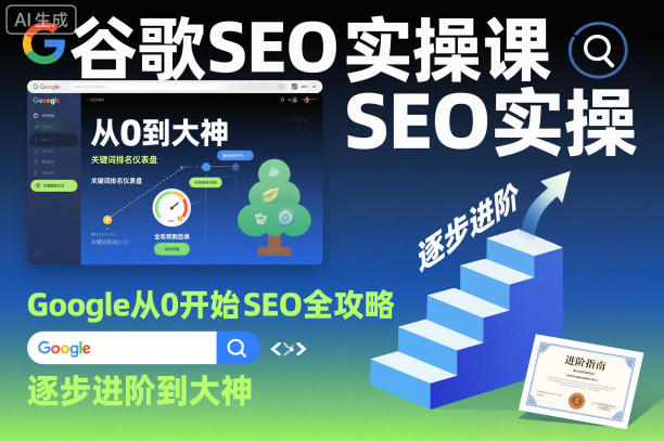 谷歌SEO实操课，Google从0开始SEO全攻略，逐步进阶到大神(更新26年)-孔明聊项目