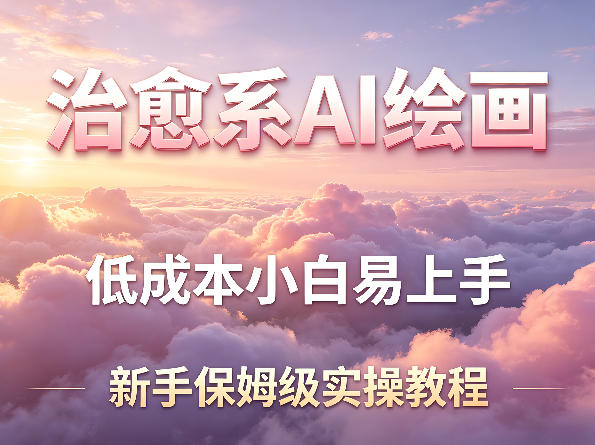 治愈系AI绘画提示词项目，低成本小白易上手，每天10分钟，新手保姆级实操教程-孔明聊项目
