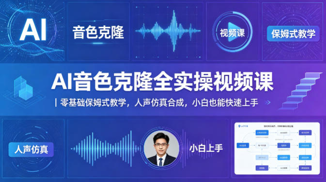 AI音色克隆全实操视频课｜零基础保姆式教学，人声仿真合成，小白也能快速上手-孔明聊项目
