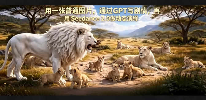 用一张普通图片，通过GPT写剧情，再用Seedance 2.0做动态演绎，居然能生成迪士尼风格搞笑动画-孔明聊项目