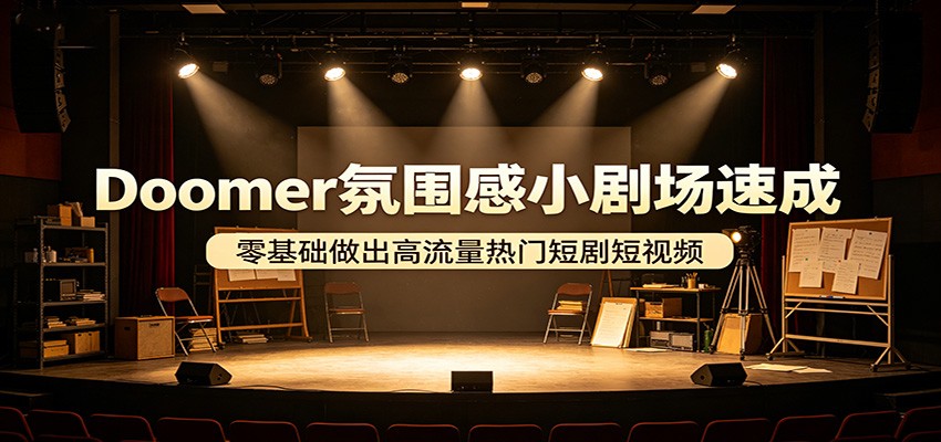 Doomer氛围感小剧场速成，零基础做出高流量热门短剧短视频-孔明聊项目
