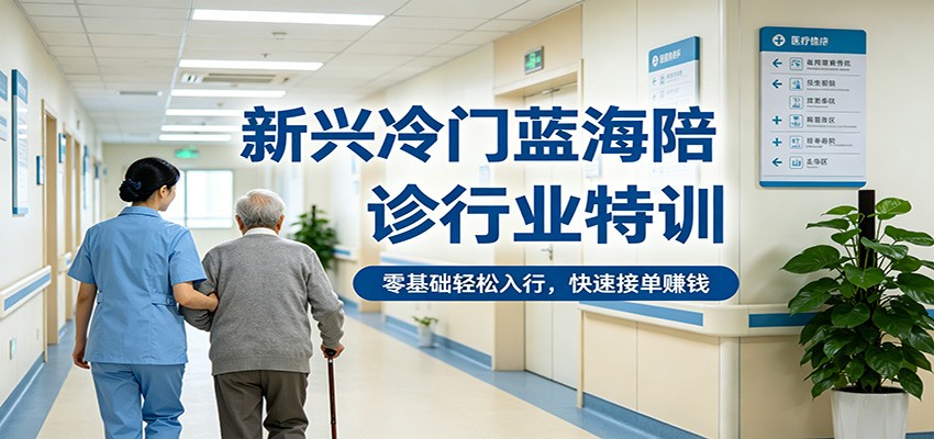 新兴冷门蓝海陪诊行业特训，零基础轻松入行，快速接单赚钱-孔明聊项目