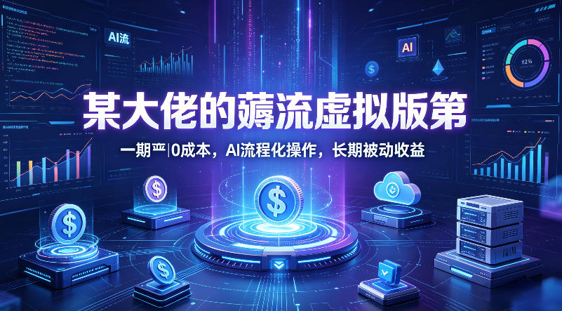 某大佬的薅流虚拟版第一期丨0成本，AI流程化操作，长期被动收益-孔明聊项目