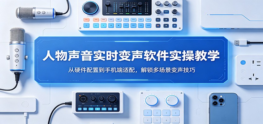 人物声音实时变声软件实操教学：从硬件配置到手机端适配，解锁多场景变声技巧-孔明聊项目