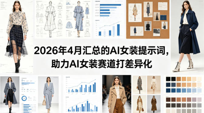2026年4月汇总的AI女装提示词，助力AI女装赛道打差异化-孔明聊项目