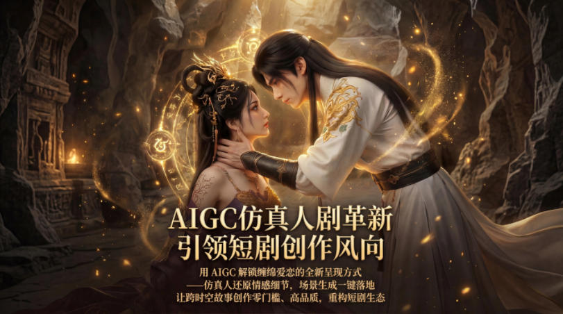 AIGC仿真人《合欢宗》短剧教学，用AIGC解锁缠绵爱恋的全新呈现方式，让跨时空故事创作零门槛、高品质，重构短剧生态-孔明聊项目