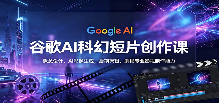 谷歌AI科幻短片创作课：概念设计，AI影像生成，后期剪辑，解锁专业影视制作能力-孔明聊项目