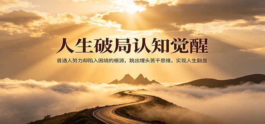 人生破局认知觉醒，普通人努力却陷入困境的根源，跳出埋头苦干思维，实现人生翻盘-孔明聊项目
