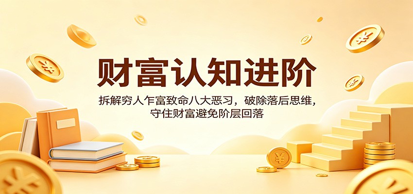 财富认知进阶：拆解穷人乍富致命八大恶习，破除落后思维，守住财富避免阶层回落-孔明聊项目