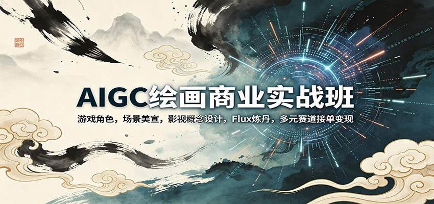 AIGC绘画商业实战班：游戏角色，场景美宣，影视概念设计，Flux炼丹，多元赛道接单变现-孔明聊项目