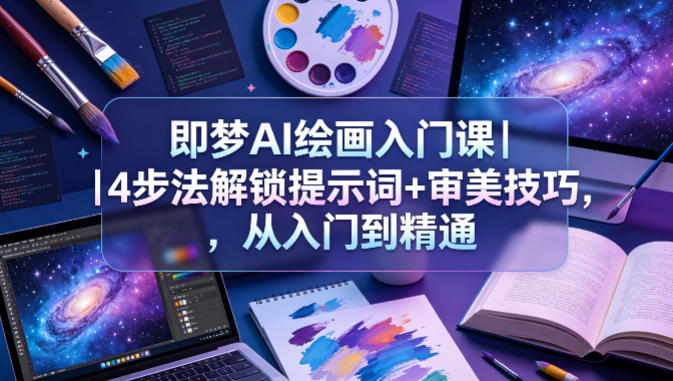 即梦AI绘画入门课｜4步法解锁提示词+审美技巧，从入门到精通-孔明聊项目