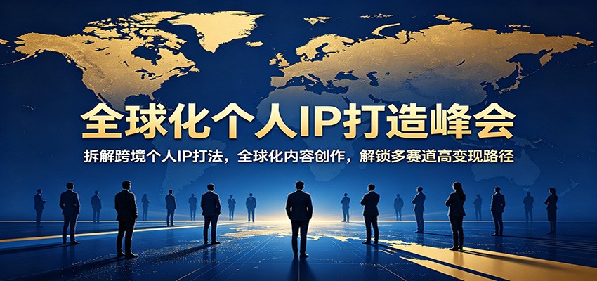 全球化个人IP打造峰会：拆解跨境个人IP打法，全球化内容创作，解锁多赛道高变现路径-孔明聊项目