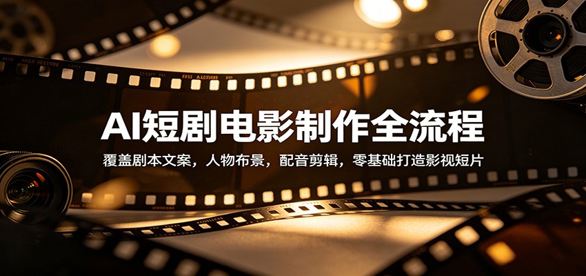 AI短剧电影制作全流程：覆盖剧本文案，人物布景，配音剪辑，零基础打造影视短片-孔明聊项目